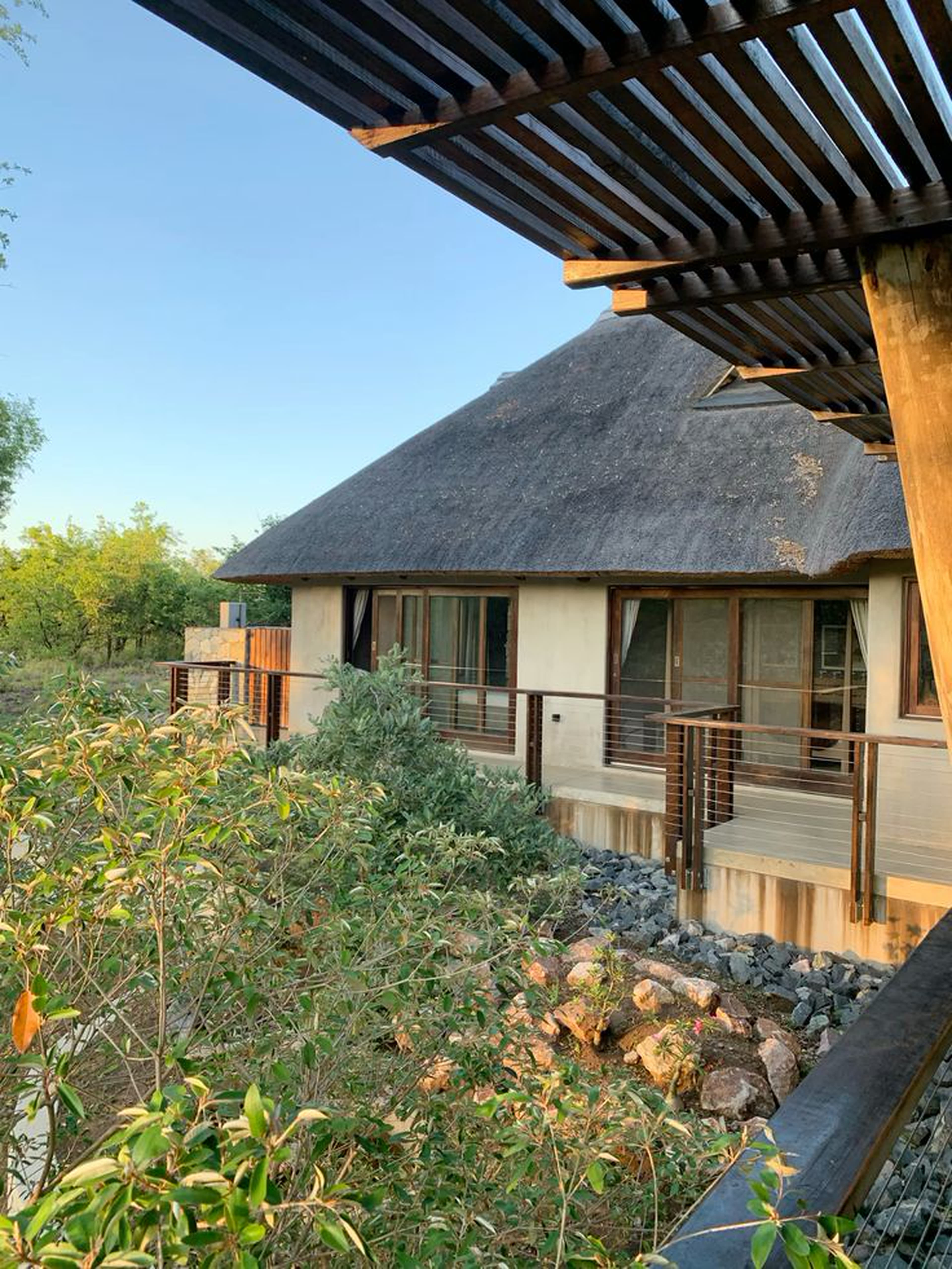 Guest house with a wooden veranda